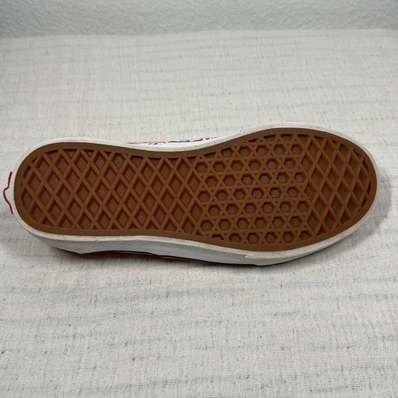 Vans off the wall red and white print youth 3 - Picture 4 of 5